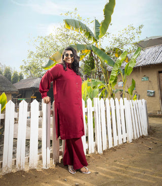 Deep Maroon Co-ord Set