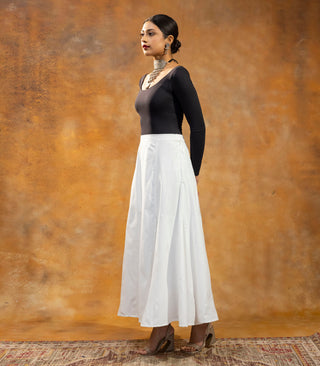 White Linen Long Skirt