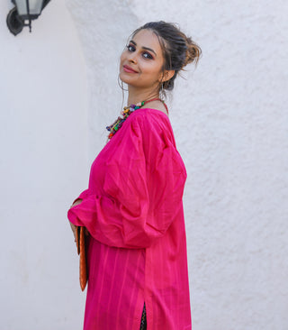 Hot Pink Lawn Kurta