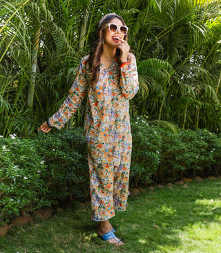 Multicolored Lawn Co-ord Set