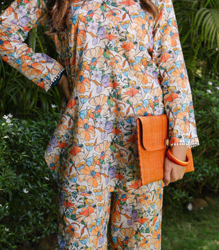 Multicolored Lawn Co-ord Set