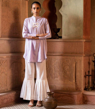 Lilac lawn kurta