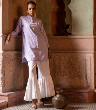 Lilac lawn kurta