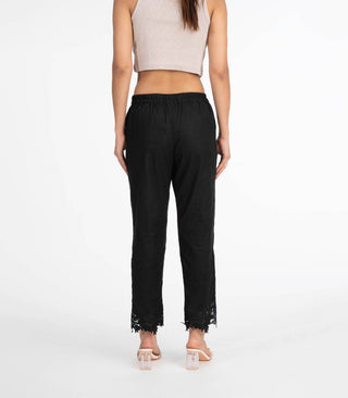 Black elasticated waist pant