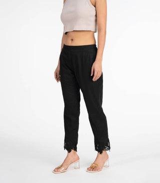 Black elasticated waist pant