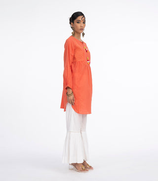 Coral lawn kurta