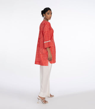 Red Cotton Kurta