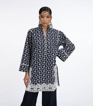 Navy Chikankari co-ord set